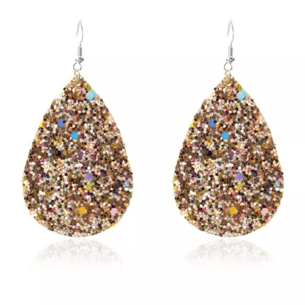 ✨”SPARKLE”✨TEARDROP GOLD‎ SPARKLE EARRINGS